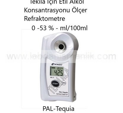 Refraktometre – Atago PAL-Tequia Refraktometre – Tekila İçin Etil Alkol Konsantrasyonu Ölçer Refraktometre – Ölçüm Aralığı : 0 -53 % – ml/100ml
