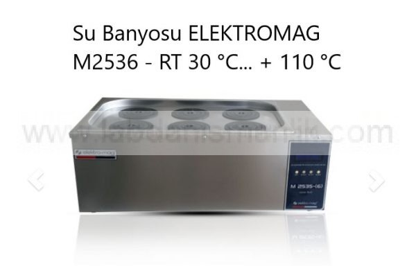 Su Banyosu – Buhar Banyosu – Elektromag M 2536 Altı göz, çift sıra halkalı kapak, 21 litre, 110 °C