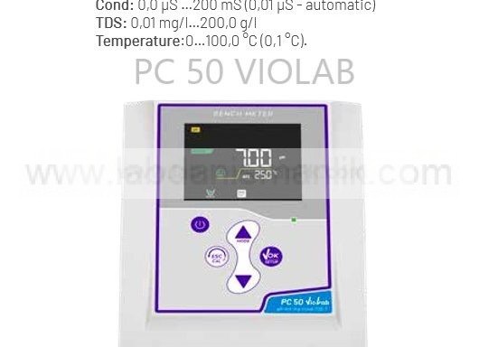 Multiparametre – Masaüstü – XS – PC 50 VIOLAB – pH + mV + COND + TDS + TEMP  ( pH – İletkenlik Ölçer )