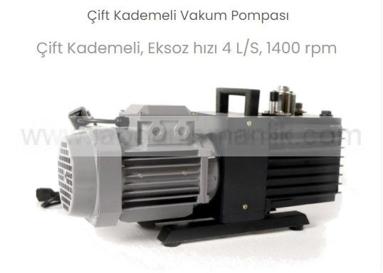 Vakum Pompası – Thermomac VP-91 – Çift Kademeli Vakum Pompası – 4 LT Saat, 1400 rpm