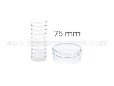 PETRİ KABI – Cam Petri Kabı 75 mm – Petri Kutusu Petri Dish 10 Adet/pk