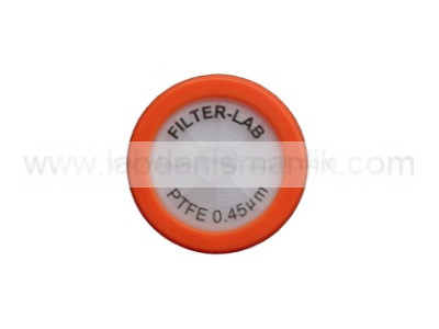 FİLTRE – HYDROPHOBIC – PTFE Şırınga Filtre – non sterile – FILTER-LAB 0.45 um Ø 25 mm – 100 Adet / Pk.