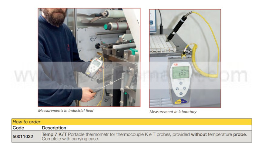 XS Temp 7 K-T portatif termometre 50011032